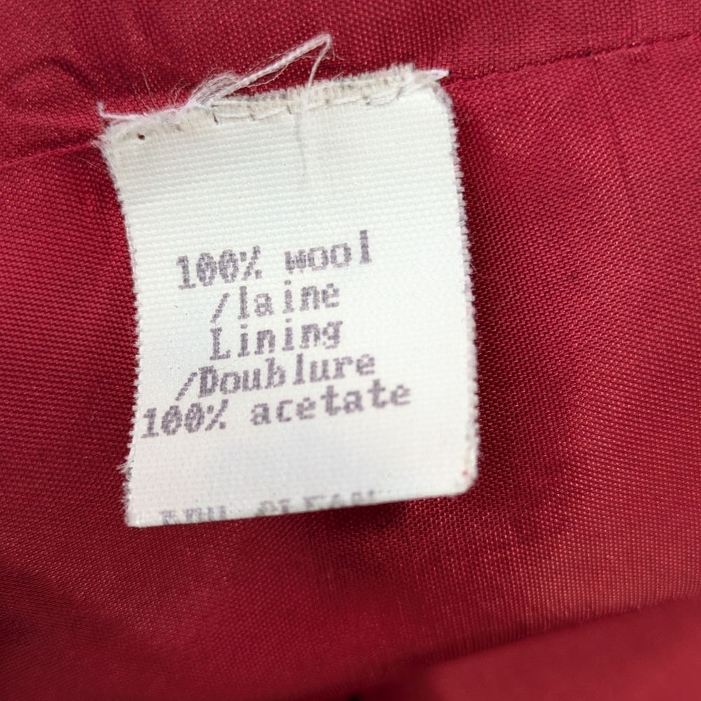 VTG Suttles & Seawinds 100% Wool Jacket Red Bronze Color Buttons Size Small - Picture 12 of 15